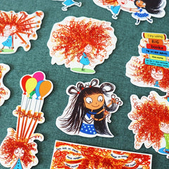 21pcs Felt Set No Curly Hair Book Theater Props Interactive Toy