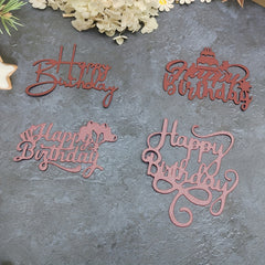 English Artistic Happy Birthday Phrase Metal Cutting Dies