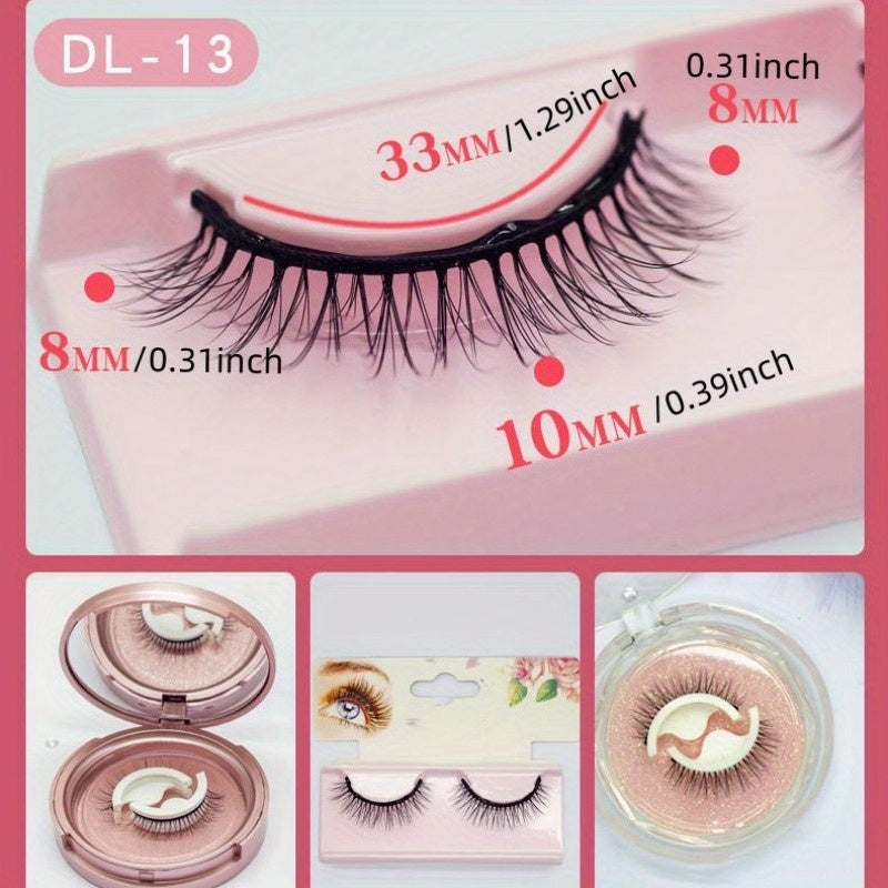 Natural False Eyelashes with Self Adhesive Tape