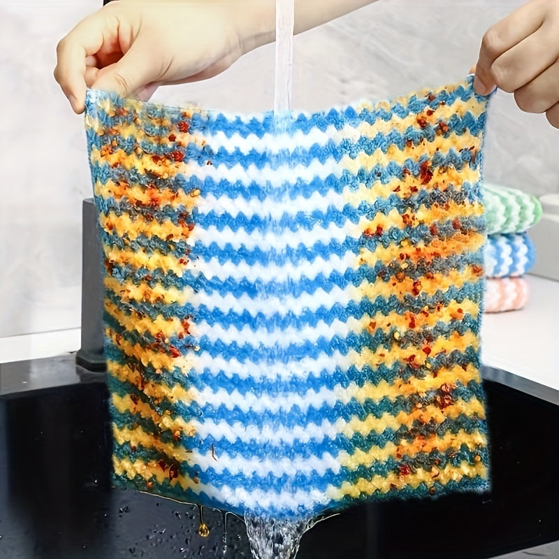 5pcs Microfiber Kitchen Towels Absorbent for Cleaning Dishes, Tea Pots, Cars