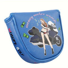 PU Printed Golf Club Head Cover with Soft Lining
