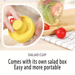 Leakproof BPA Portable Breakfast Cup with Fork for Yogurt Oatmeal Salad Lunch