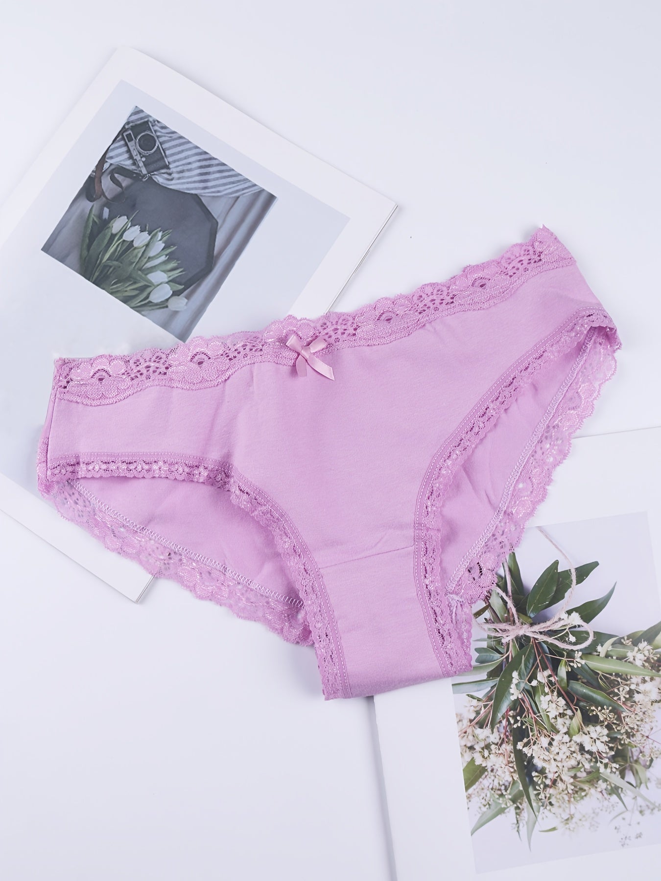 6 Pack Plus Size Casual Panties Set Women's Plus Comfort Medium Stretch
