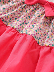 Baby Girls Casual Ruffled Floral Dress For Summer Party