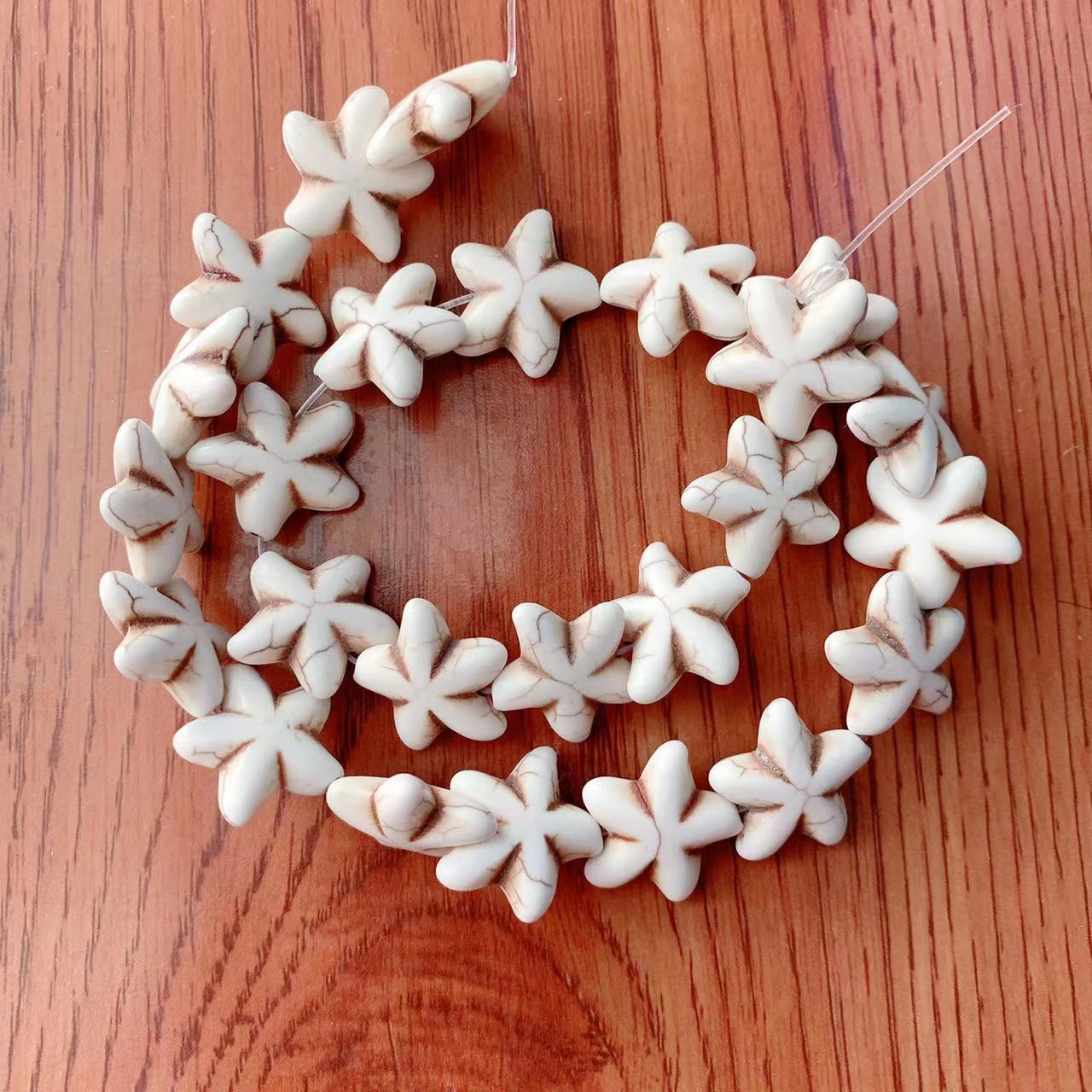 25PCS 20mm Turquoise Big Starfish Beads DIY Handcraft Jewelry Decor