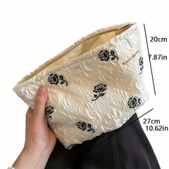 Fairy Flower Pattern Makeup Bag Portable Cosmetic Storage Pouch Toiletry Bag