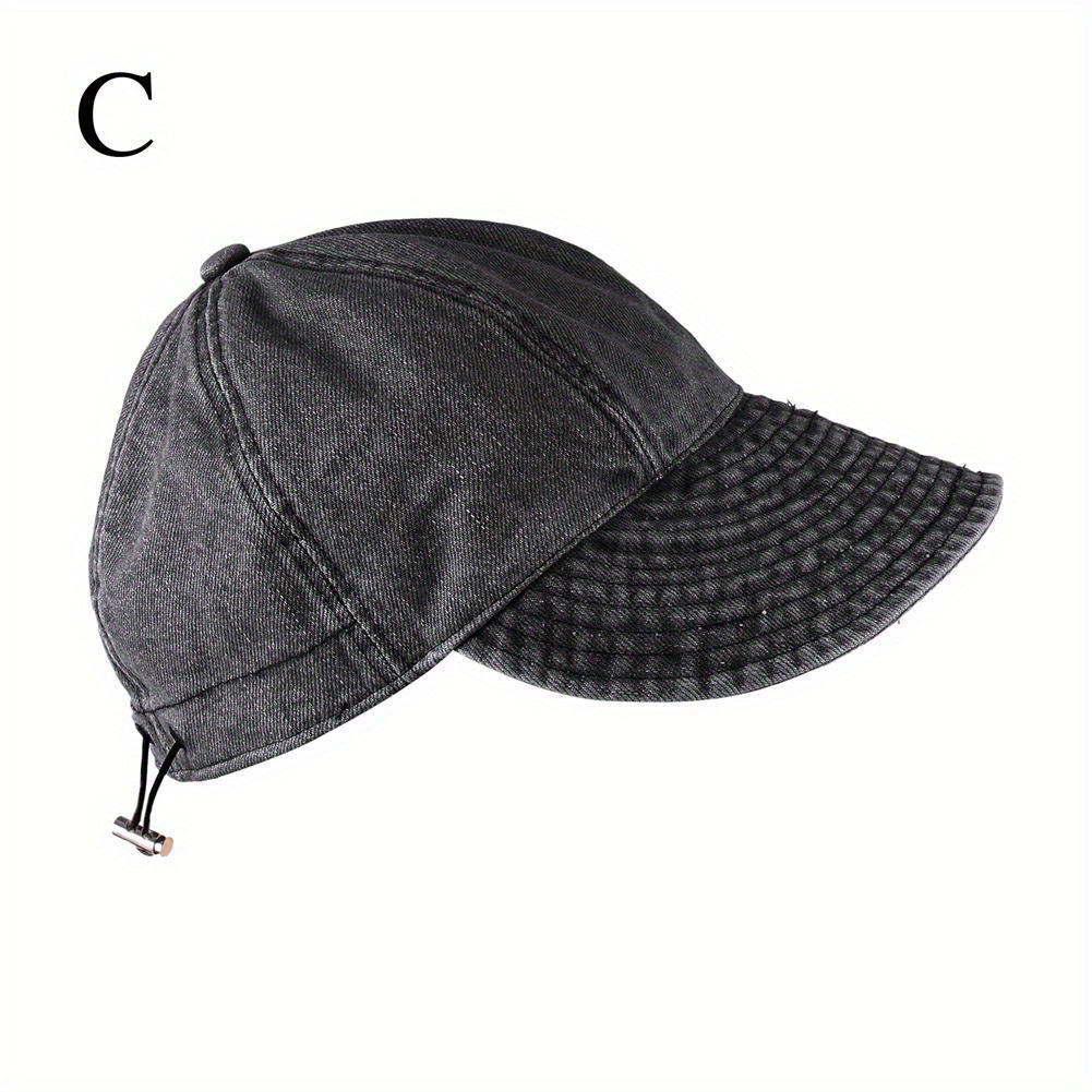 Adjustable Denim Sun Hat UV Protection Bucket Hats for Women