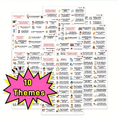 French Phrase Sticker Set 10 Sheets - Practical Conversations