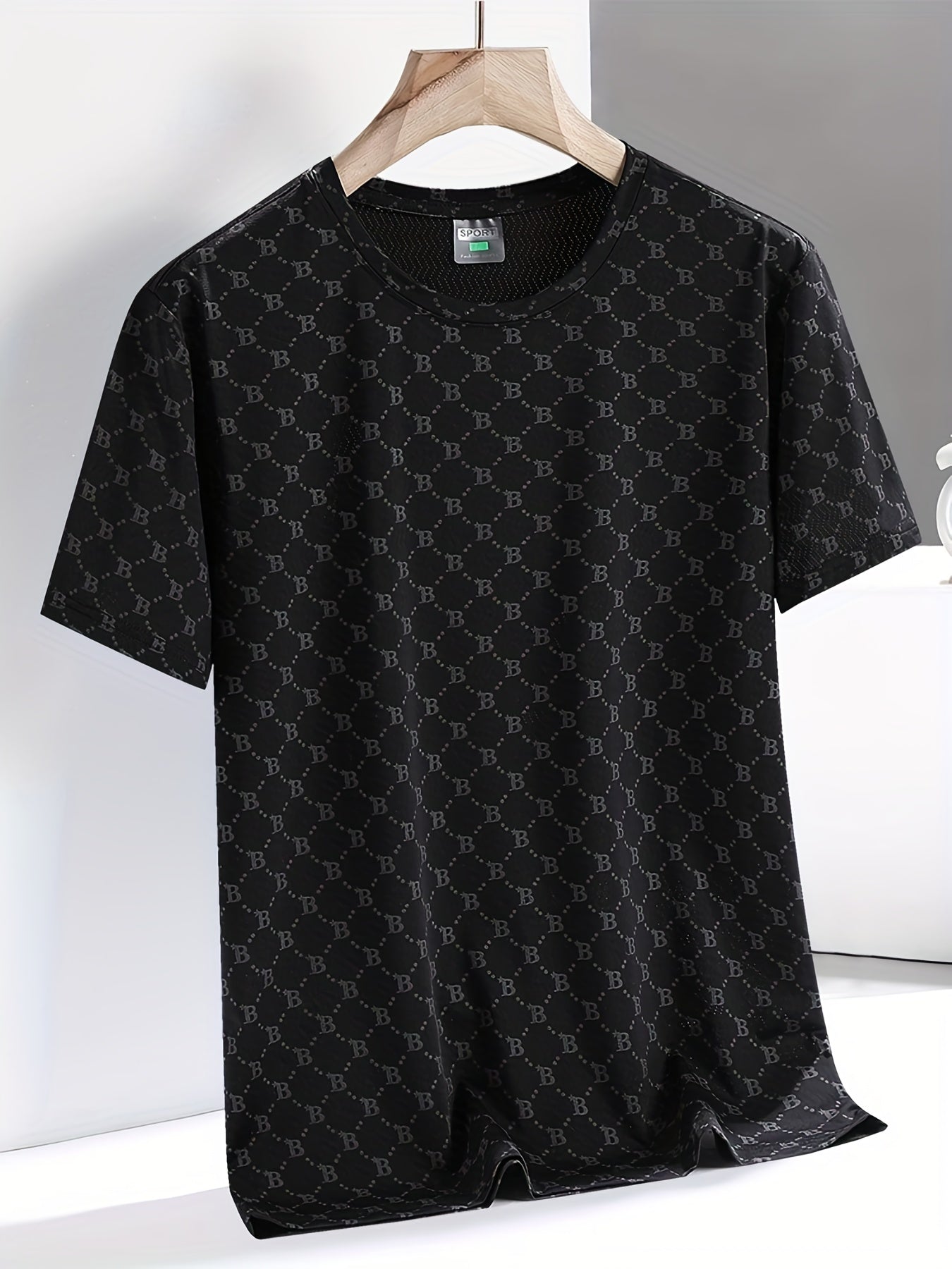 Men's High Stretch Mesh Tee Top for Summer Outdoor