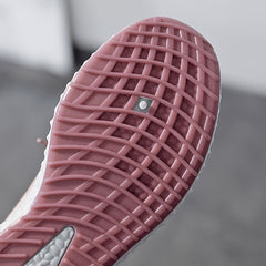 Women's Knitted Road Running Shoes Lightweight & Breathable Lace Up Sports Shoes