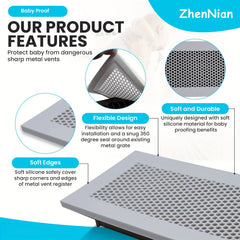 Soft Silicone Baby Proof Floor Air Vent Cover