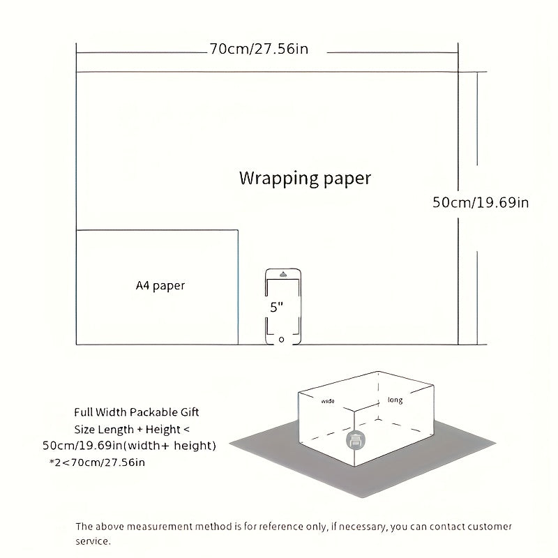 4pcs Wrapping Paper Holiday Gift Decoration Paper