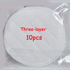 10pcs Washable Breast Pads, 3 & 6 Layers, Leakage Prevention