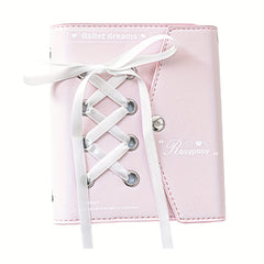 Stylish Ribbon Notebook Envelope Diary Display Window Laced Detail Journal
