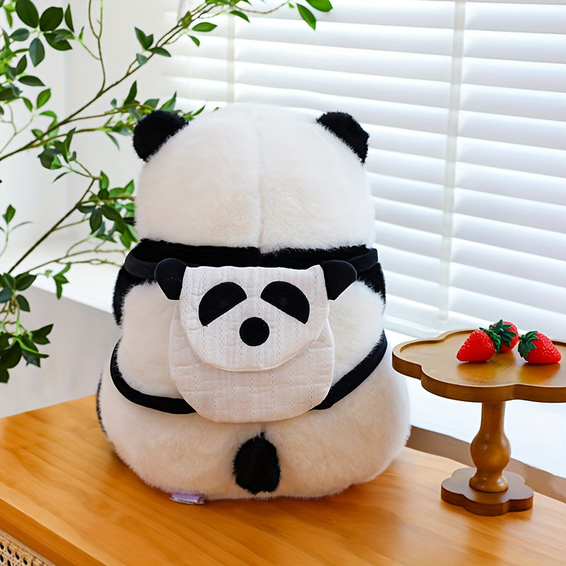 Cute Plush Panda Backpack Toy for Home Decor and Storage