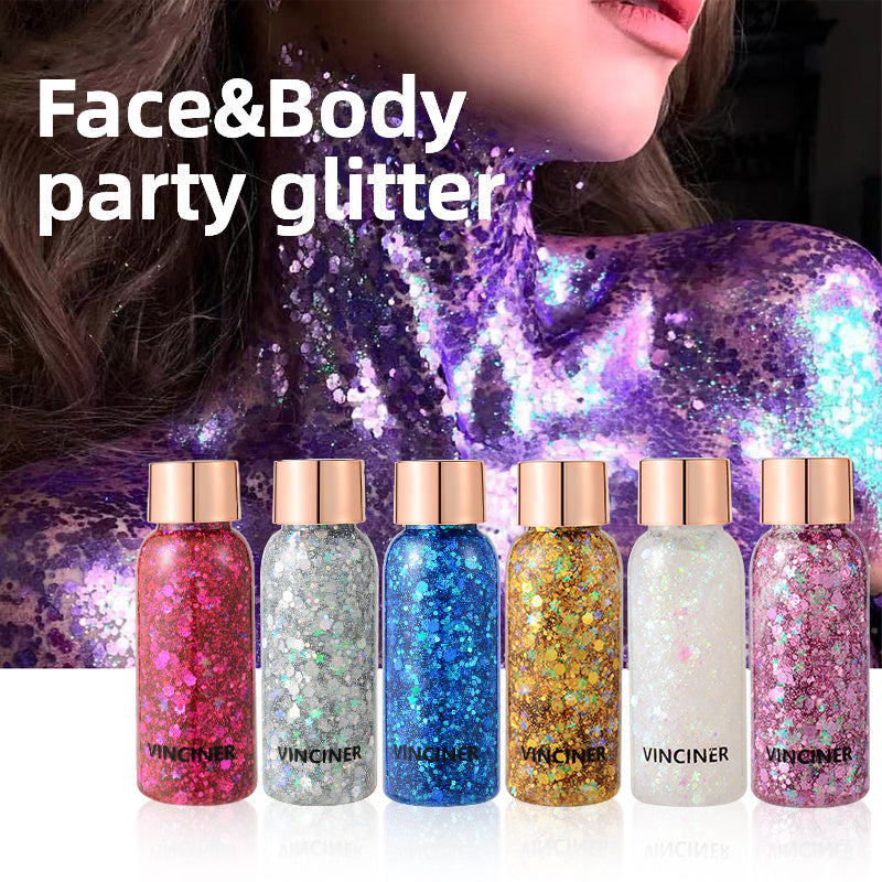 Mermaid Glitter Body Gel Set Long Lasting Sparkling Cream