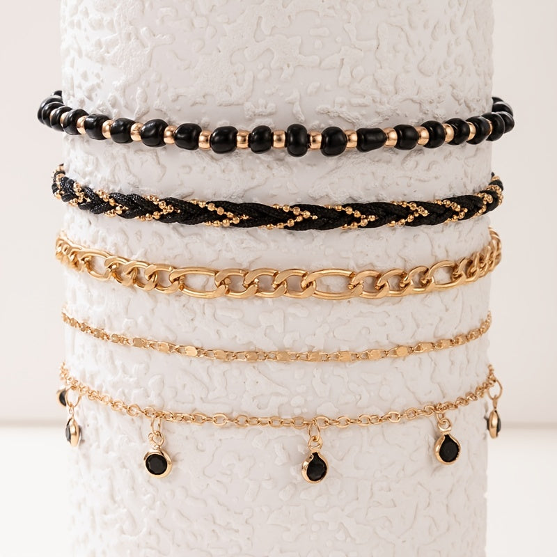 Bohemian Anklet Bracelet Set