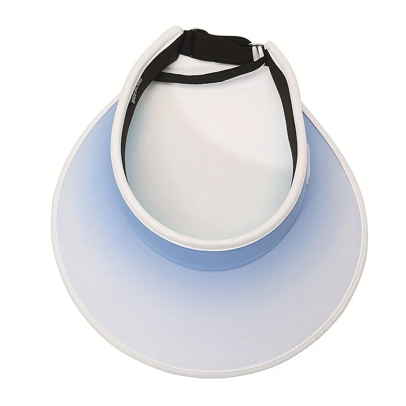 Gradient Casual Visor Hat Wide Brim UV Protection Sun Hat