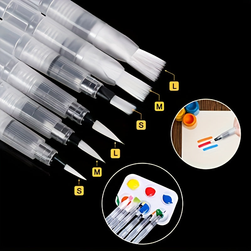 16pcs Refillable Watercolor Brush Pens with Water Tank Painting Brush Pens