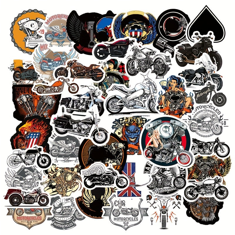 50pcs Motorcycle Graffiti Stickers Helmet Waterproof Stickers