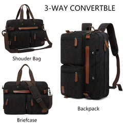 Convertible Laptop Bag Messenger Bag Shoulder Bag Briefcase Men Women