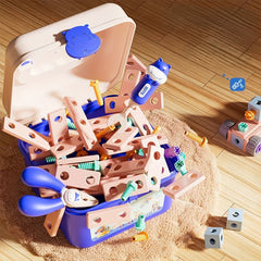 DIY Screw Bolt Puzzle Building Blocks Assembly Toolbox