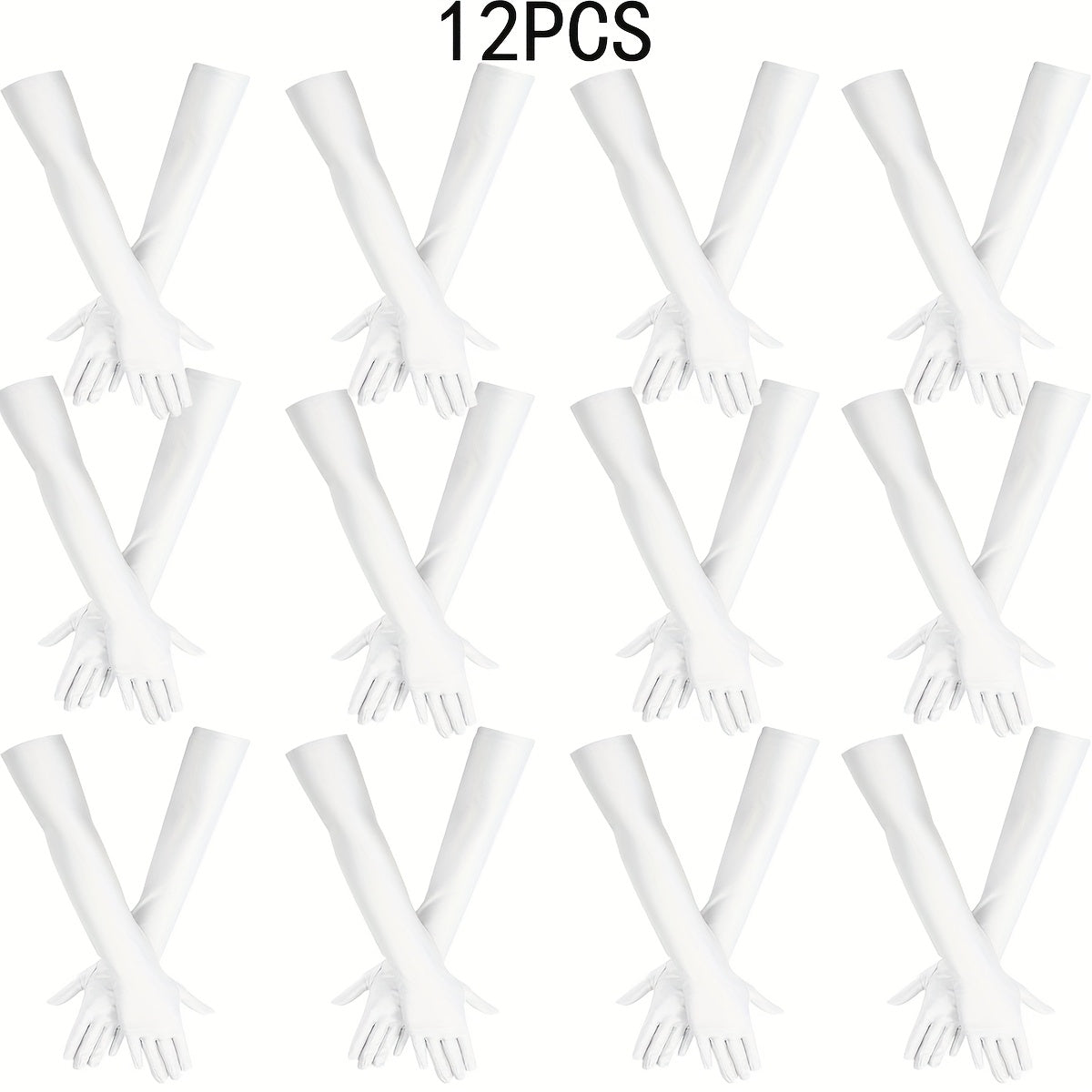 Stretchy Long Gloves for Women Elbow Length Costume