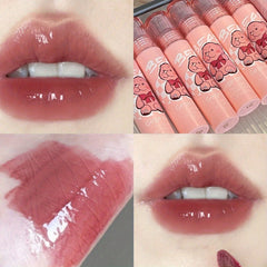 Dewy Lip Glaze Glass Shimmer Lip Gloss Moisturizing Transparent Liquid Lipstick