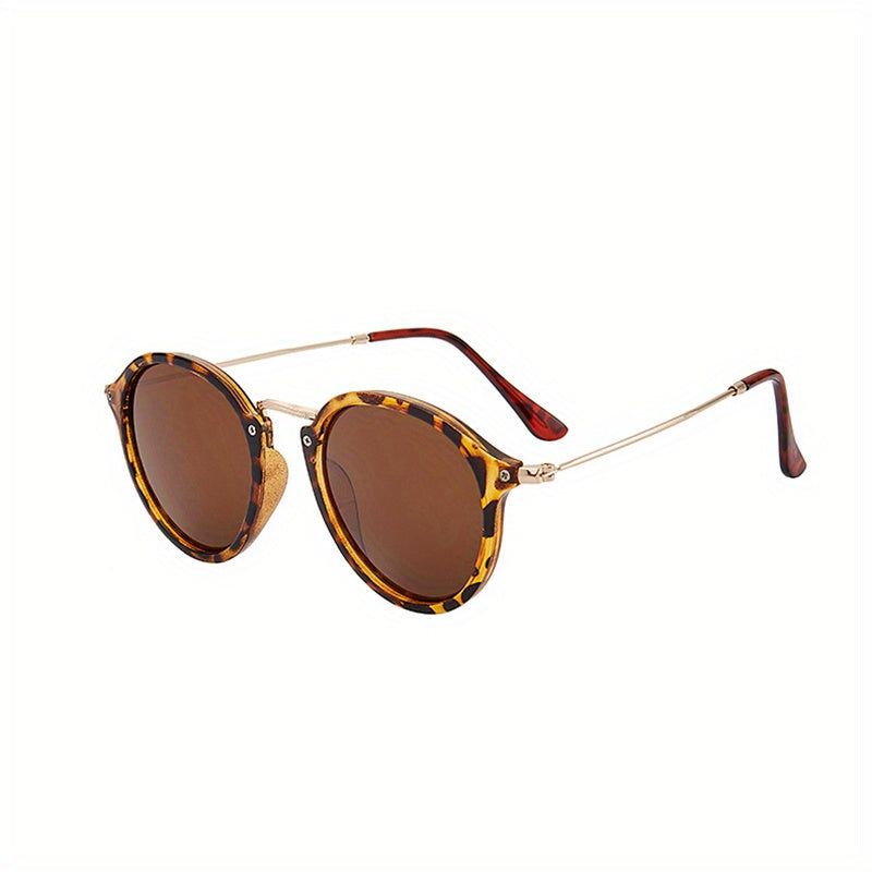 Round Sunglasses For Women Men Retro Mirror Lens Glasses UV400