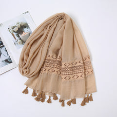 Lace Tassel Scarf for Women - Casual Cold Weather Scarves