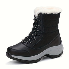 Fur Lined Thermal Snow Boots High Top Keep Warm No Slip Winter Boots