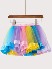 Girls Block Party Skirts Birthday Dress Festive Costume