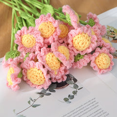 1pc Crochet Wool Eternal Flower Sun Chrysanthemum Gift Handicrafts