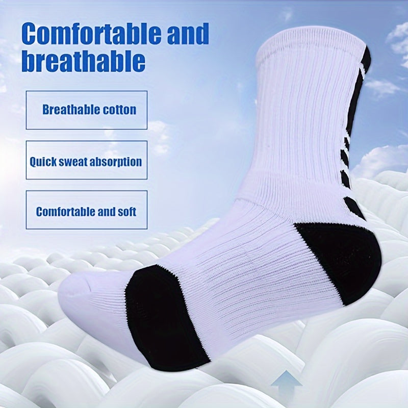 Men's Mid Crew Sport Socks for Basketball Training