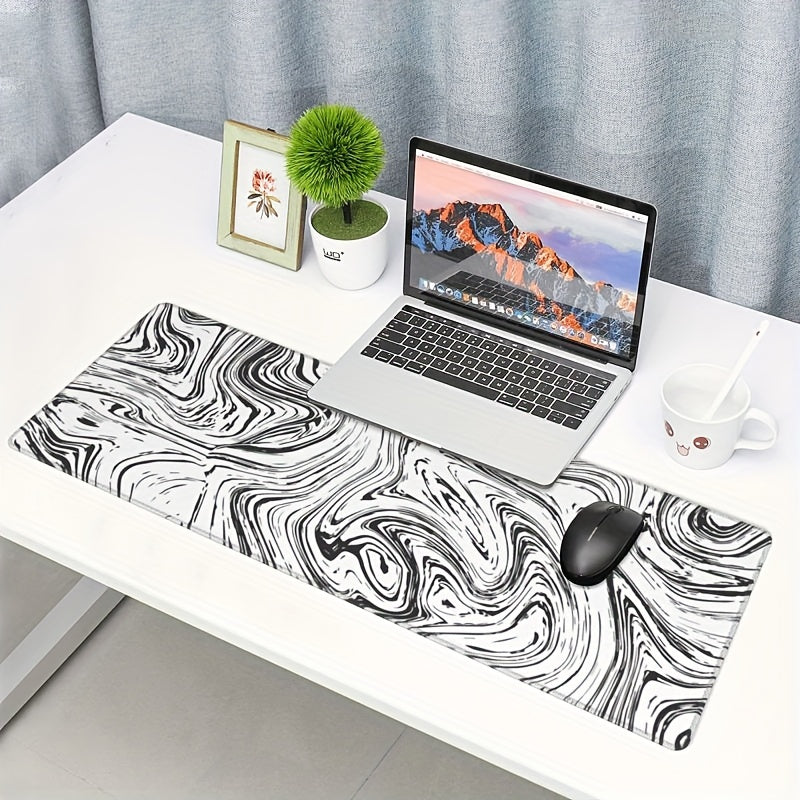 Large Mouse Pad Desk Pad Extended Non Slip Rubber Base Stitched Edges