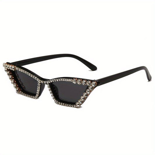 Rhinestone Cat Eye Sunglasses for Women UV400