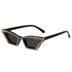 Rhinestone Cat Eye Sunglasses for Women UV400