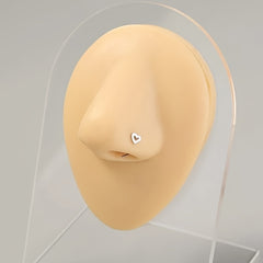 Love Hollowed Out Nose Ring Stainless Steel S Shaped Nose Nail