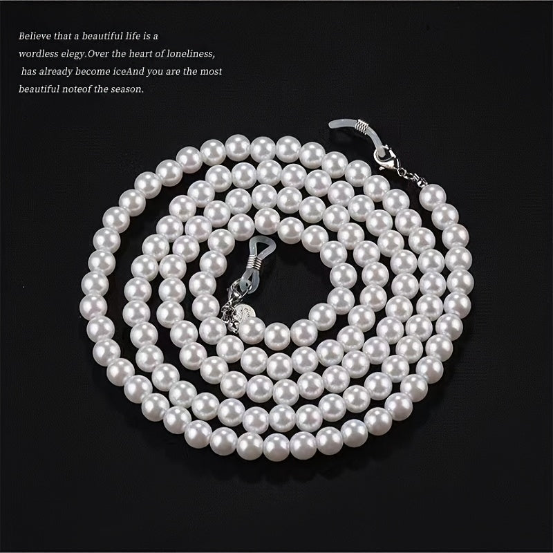 Pearl Mask Rope Glasses Chain Handmade Necklace