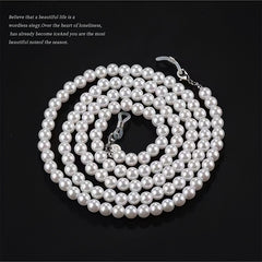 Pearl Mask Rope Glasses Chain Handmade Necklace