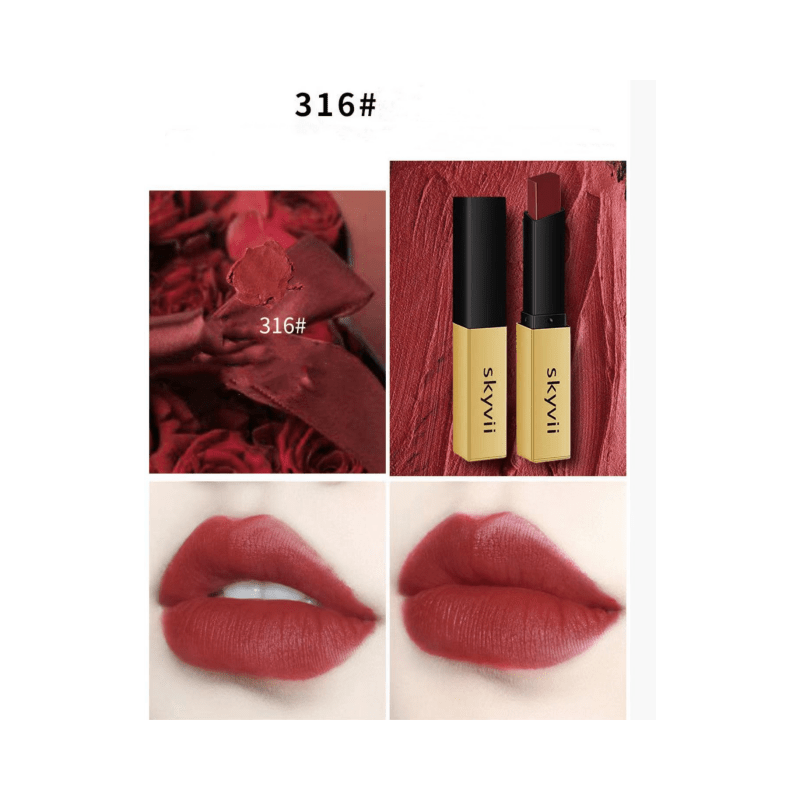 Long-Lasting Moisturizing Lipstick with Golden Shine