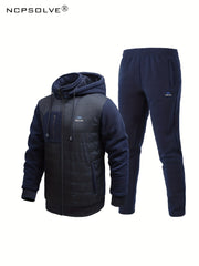 Men's Ultra Warm Outdoor Hooded Jacket & Pants Set