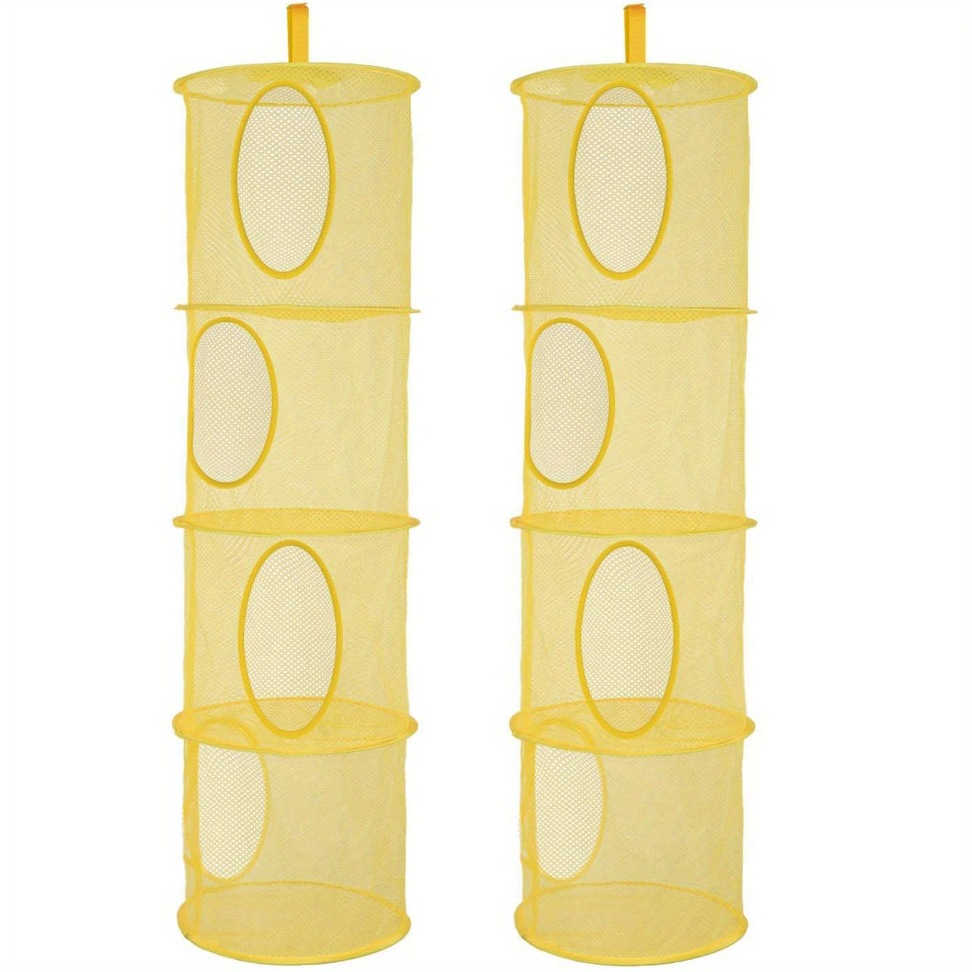 Foldable Stuffed Animal Net Hammock Organizer 4 Compartments Mesh Toy Storage