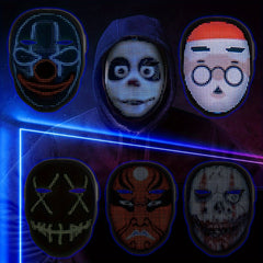LED Lighted Face Transforming Mask for Fun Parties
