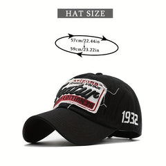 Vintage Letter Embroidery Baseball Cap Cotton Hip Hop Sunscreen Sports Hat