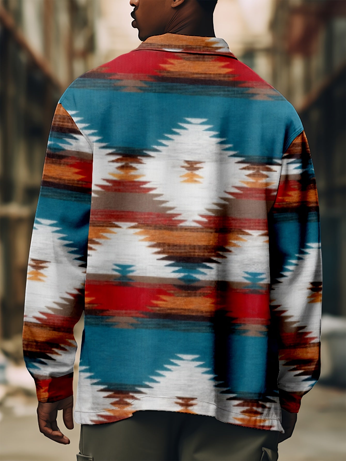 Ethnic Style Men's Long Sleeve Shirt Jacket For Autumn