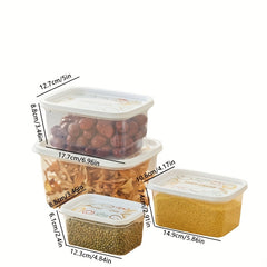 3pcs Kitchen Plastic Sealed Fresh keeping Box Set for Cereal Rice Pasta