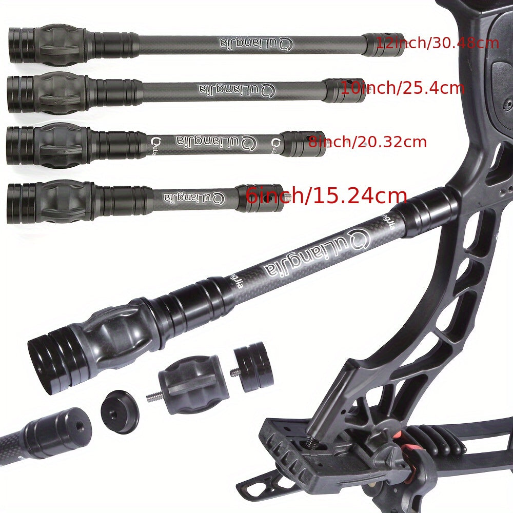 Archery Bow Stabilizer 12 Inch Carbon Fiber Balance Bar for Compound Bow