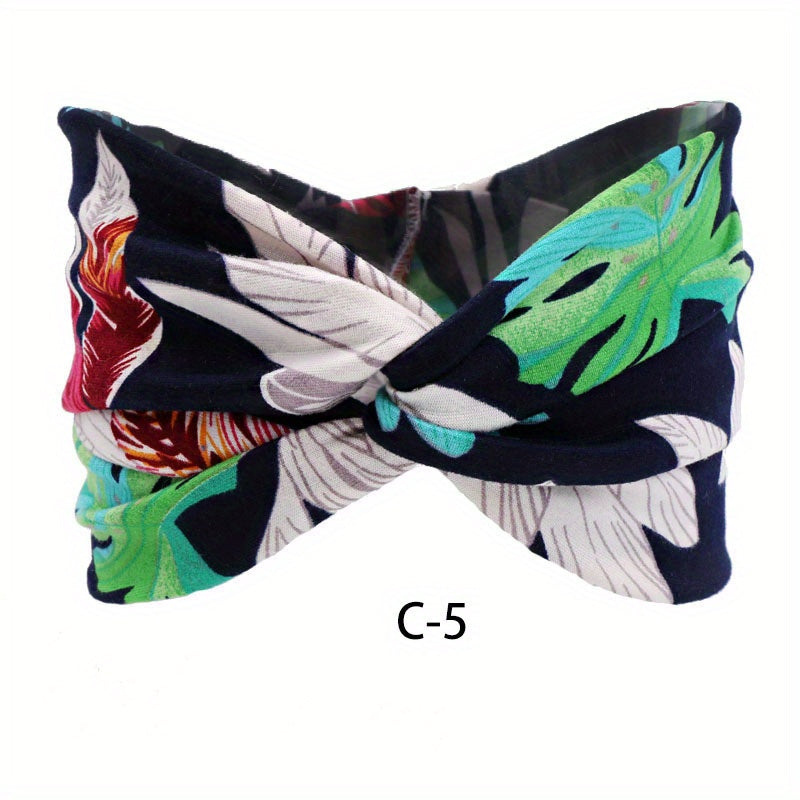 Bohemian Style Stretchy Cross Knot Sports Headband