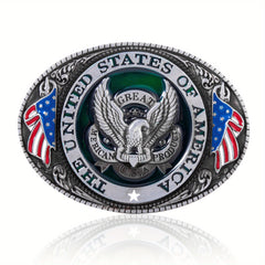 Eagle Flag Belt Buckle Men's Novelty Denim Buckle